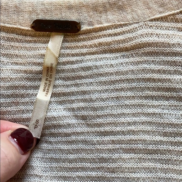 Free People Sweater Top - Stone Colored - Picture 3 of 4